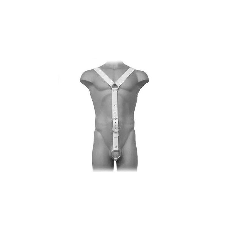 Harnais Cuir Homme Blanc